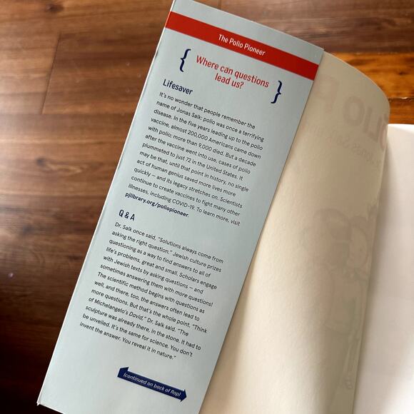 PJ Library The Polio Pioneer Dr. Jonas Salk & The Polio Vaccine Paperback Book - Picture 2 of 10